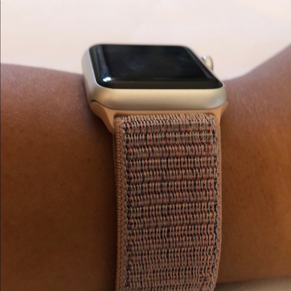 Apple Watch Soft Pink Velcro Band Strap - Picture 6 of 8